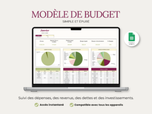 Modèle de budget mensuel
